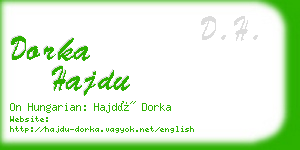 dorka hajdu business card